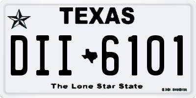 TX license plate DII6101