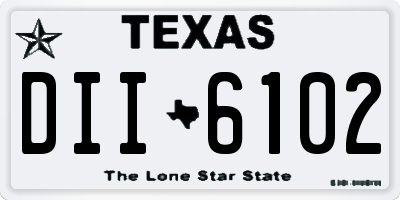 TX license plate DII6102