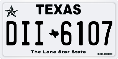 TX license plate DII6107