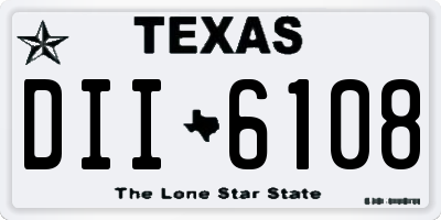 TX license plate DII6108