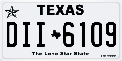 TX license plate DII6109