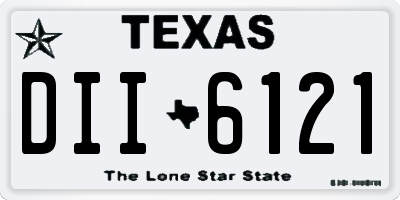 TX license plate DII6121