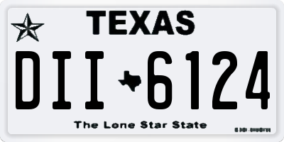 TX license plate DII6124