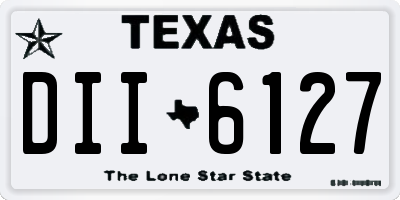 TX license plate DII6127