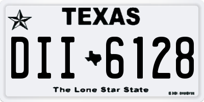 TX license plate DII6128