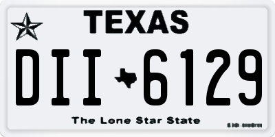 TX license plate DII6129