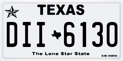TX license plate DII6130