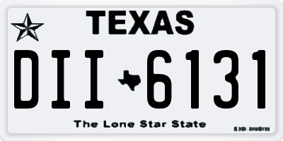 TX license plate DII6131