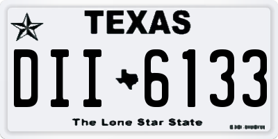TX license plate DII6133