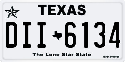 TX license plate DII6134