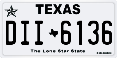 TX license plate DII6136