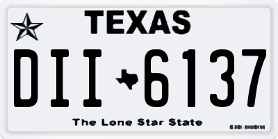 TX license plate DII6137
