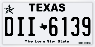 TX license plate DII6139