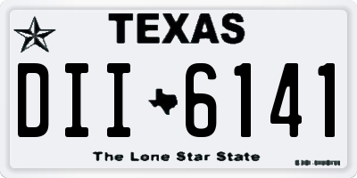TX license plate DII6141
