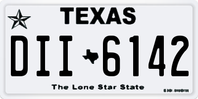 TX license plate DII6142