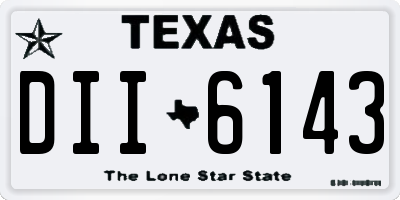 TX license plate DII6143
