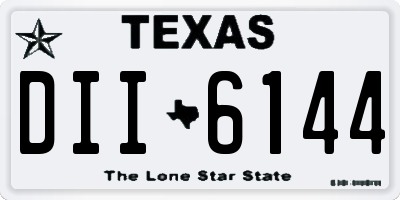 TX license plate DII6144