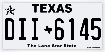 TX license plate DII6145