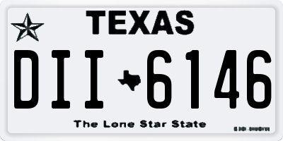 TX license plate DII6146