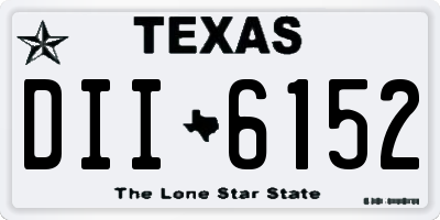 TX license plate DII6152