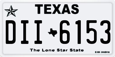 TX license plate DII6153