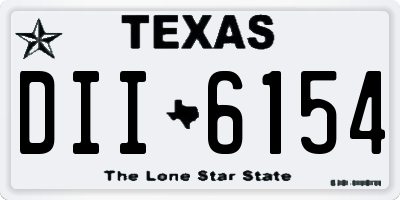 TX license plate DII6154