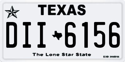 TX license plate DII6156