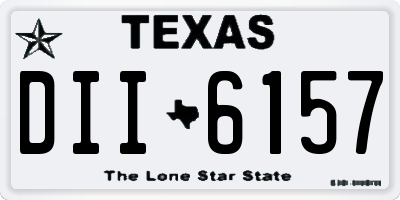 TX license plate DII6157