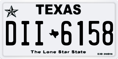 TX license plate DII6158