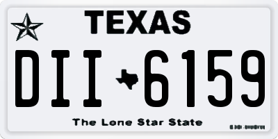 TX license plate DII6159