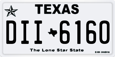 TX license plate DII6160