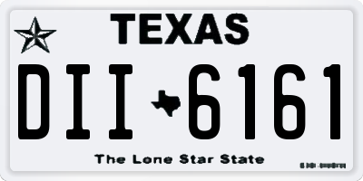 TX license plate DII6161