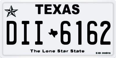 TX license plate DII6162