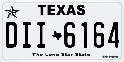 TX license plate DII6164