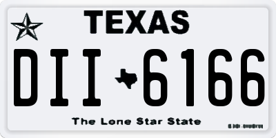 TX license plate DII6166
