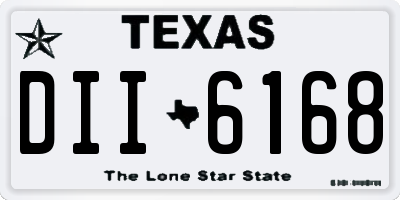 TX license plate DII6168