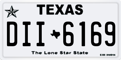 TX license plate DII6169