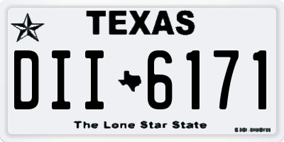 TX license plate DII6171