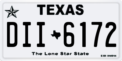 TX license plate DII6172