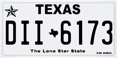 TX license plate DII6173