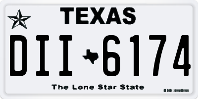 TX license plate DII6174