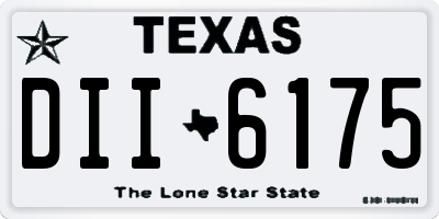 TX license plate DII6175