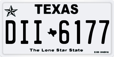 TX license plate DII6177