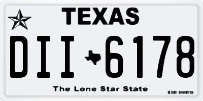 TX license plate DII6178