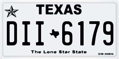 TX license plate DII6179