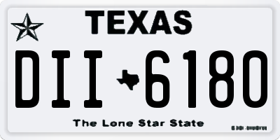 TX license plate DII6180