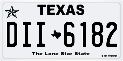 TX license plate DII6182