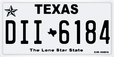 TX license plate DII6184