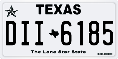 TX license plate DII6185