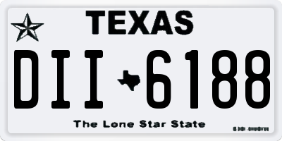 TX license plate DII6188